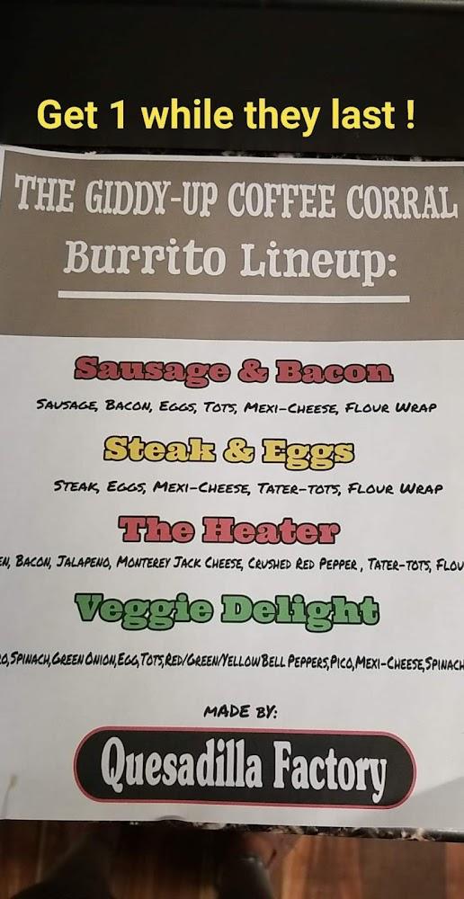 Giddy Up Coffee Corral Menu image 3